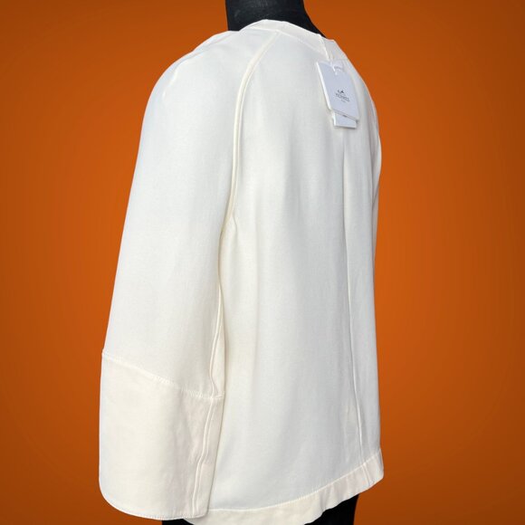 Hermes NWT Silk Blouse Top Shirt Size 38 Made in France Super High Quality - Picture 6 of 13